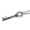 Skeleton Key Silver Charm Necklace
