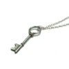 Skeleton Key Silver Charm Necklace - Image 3