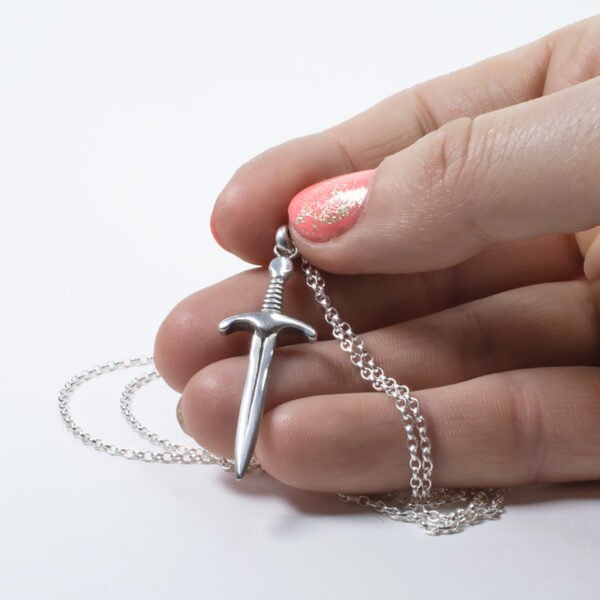 silver sword pendant