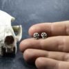 Memento Mori Sterling Silver Skull Earrings - Image 2