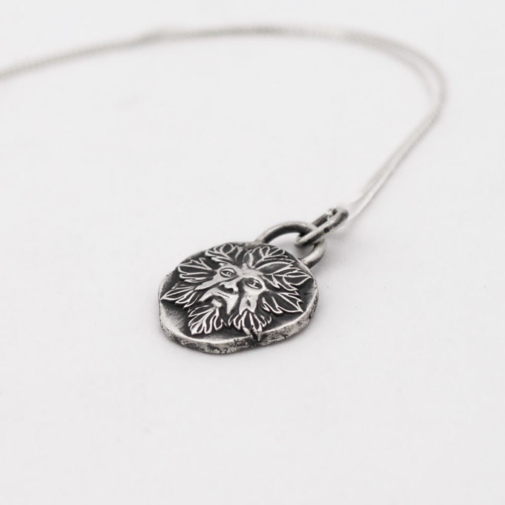Sterling Silver Green Man Pendant