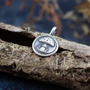 Sterling Silver Mushroom Medallion Pendant