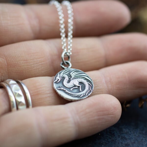 Sterling Silver Wyvern Pendant - Image 2
