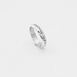 Sterling Silver Engraved Welsh Ring